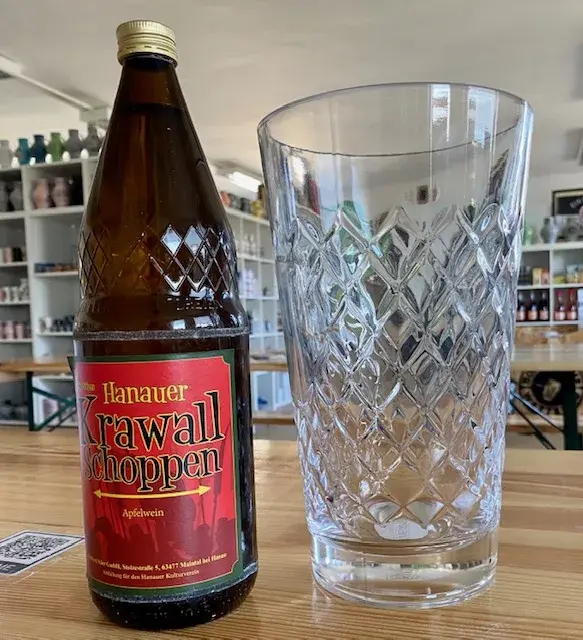 2L Geripptes Apfelweinglas
