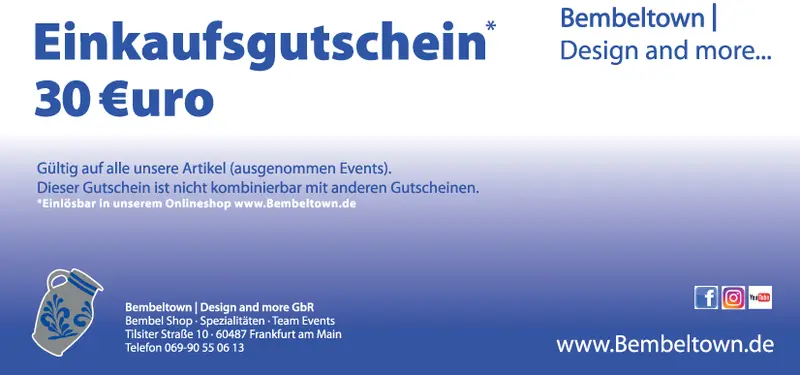 Bembeltown Geschenkgutschein 30€