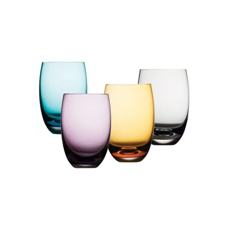 Handgefertigtes Trinkglas colored O