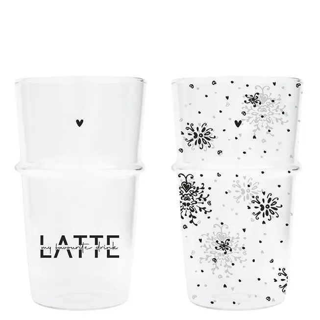 Latte Macchiato Glas in zwei Designs, 400 ml,  BC