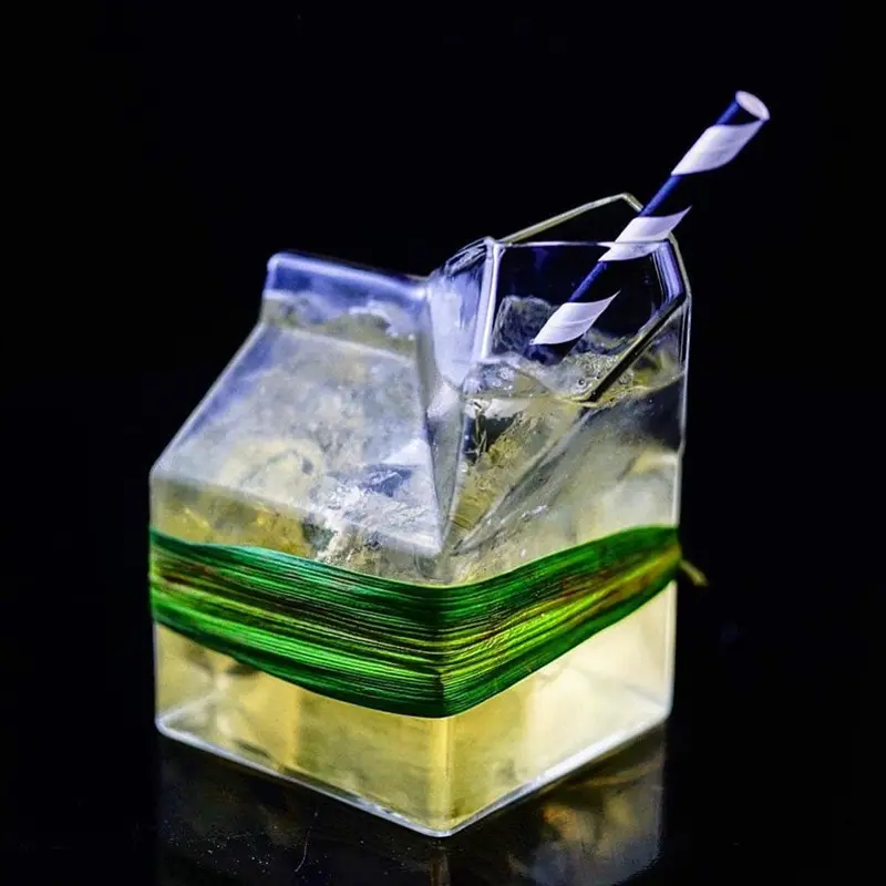 Milchkarton-Glas (2er-Set)