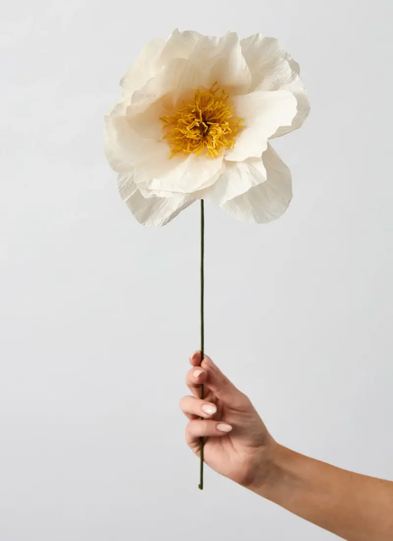 Papierblume ROSE I Sand