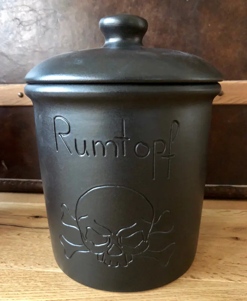 Schwarzer "Echte Kerle" Rumtopf 5 Liter