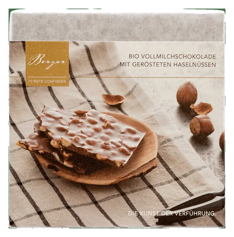Vollmilch mit gerösteten Haselnüssen