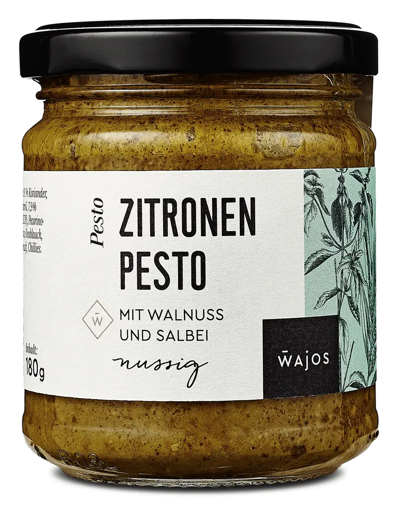 Zitronen Pesto mit Walnuss